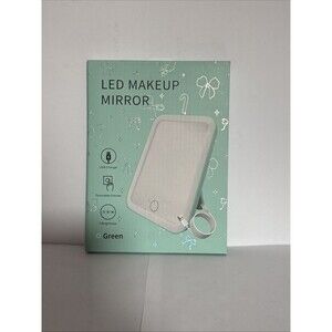 LED Makeup Mirror, Green USB Charger, Touchable Dimmer, 3 Brightness NEW